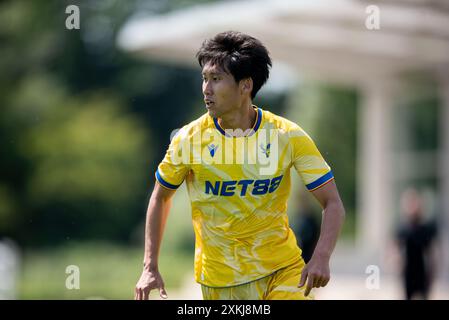 19 luglio 2024: Daichi Kamada del Crystal Palace durante l'amichevole pre-stagione tra il Crystal Palace e il Charlton Athletic alla Crystal Palace academy Foto Stock