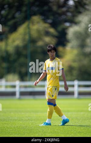 19 luglio 2024: Daichi Kamada del Crystal Palace durante l'amichevole pre-stagione tra il Crystal Palace e il Charlton Athletic alla Crystal Palace academy Foto Stock