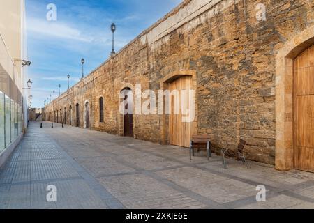 Le storiche volte di San Carlos nella città andalusa di Cadice Foto Stock