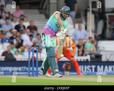 Londra, Regno Unito. 23 luglio 2024. Londra, Inghilterra, 23 luglio 2024: Dawid Malan (29 Oval Invincibles) durante la gara della Hundred Group Stage tra Oval Invincibles Men e Birmingham Phoenix Men al Kia Oval di Londra, Inghilterra. (Jay Patel/SPP) credito: SPP Sport Press Photo. /Alamy Live News Foto Stock