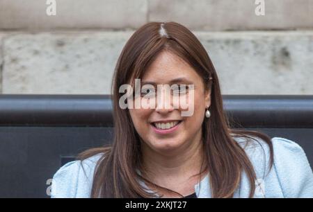 Londra, Inghilterra, Regno Unito. 23 luglio 2024. L'ambasciatore israeliano nel Regno Unito TZIPI HOTOVELY viene visto fuori dall'ufficio del Gabinetto dopo una riunione. (Credit Image: © Tayfun Salci/ZUMA Press Wire) SOLO PER USO EDITORIALE! Non per USO commerciale! Foto Stock