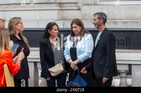 Londra, Inghilterra, Regno Unito. 23 luglio 2024. L'ambasciatore israeliano nel Regno Unito TZIPI HOTOVELY viene visto fuori dall'ufficio del Gabinetto dopo una riunione. (Credit Image: © Tayfun Salci/ZUMA Press Wire) SOLO PER USO EDITORIALE! Non per USO commerciale! Foto Stock