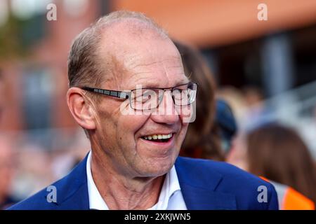 Surhuisterveen, Paesi Bassi. 23 luglio 2024. SURHUISTERVEEN, PAESI BASSI - 23 LUGLIO: Joop Atsma guarda avanti. Durante il Profronde Surhuisterveen 2024 match tra e a il 23 luglio 2024 a Surhuisterveen, Paesi Bassi. (Foto di Pieter van der Woude/Orange Pictures) credito: Orange Pics BV/Alamy Live News Foto Stock