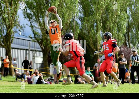 MONKETON, GATESHEAD SENATORS V DARLINGTON STEAM, MONKTON STADIUM, DOMENICA 21 LUGLIO 2024 (CREDITO: SCOTT LLEWELLYN | @SL SPORTSPHOTOS) Foto Stock