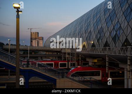 31.05.2024, Polonia, Wielkopolska, Poznan - stazione principale di Poznan, Poznan Glowny, della compagnia ferroviaria statale polacca PKP (Polskie Koleje Panstwowe). 00A Foto Stock