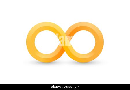 Icona a colori infinity, elemento di segno grafico. Vettore Illustrazione Vettoriale