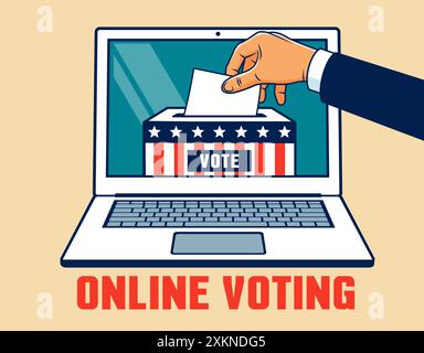 Concetto di voto online Illustrazione Vettoriale