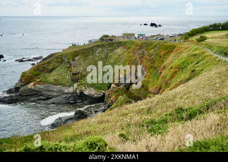 Lizard Point, il posto più a sud della Gran Bretagna. Foto Stock