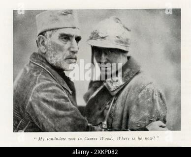 JOSE DAVERT nel ruolo di Old Peasant e PIERRE NAY in VERDUN, VISIONS D'HISTOIRE 1928 regista / scrittore LEON POIRIER assistente regista Thomy Bourdelle registi Robert Batton e Georges Million Music Andre Petiot pittore opaco W. Percy Day compagnie Universelle Cinematographique (CUC) / The Gaumont Company, Ltd. (Nel Regno Unito) Foto Stock