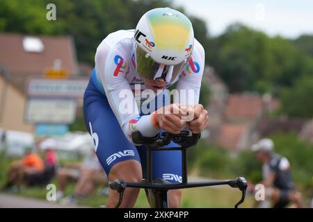 GACHIGNARD Thomas TotalEnergies durante il Tour de France 2024, tappa 7, prova individuale a tempo, Nuits-Saint-Georges - Gevrey-Chambertin (25,3 km) il 5 luglio 2024 a Gevrey-Chambertin, Francia - foto Laurent Lairys / DPPI Foto Stock