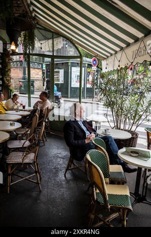 P'tite Bougnate, 85 Boulevard de Magenta nel nono e decimo arrondissement di Parigi, Francia Foto Stock