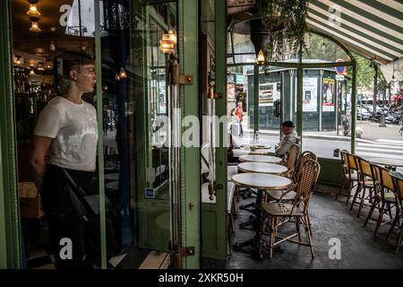 P'tite Bougnate, 85 Boulevard de Magenta nel nono e decimo arrondissement di Parigi, Francia Foto Stock