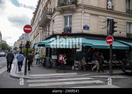 Rue du Faubourg Saint-Denis, 75010 Parigi, Francia Foto Stock