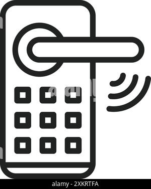 Immagine vettoriale icona Smart Lock. Adatto per applicazioni mobili applicazioni Web e supporti di stampa. Illustrazione Vettoriale