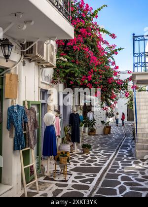 Allleyways di Parikia, Paros, Grecia. Foto Stock