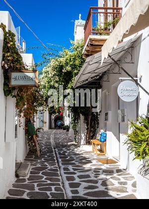Allleyways di Parikia, Paros, Grecia. Foto Stock