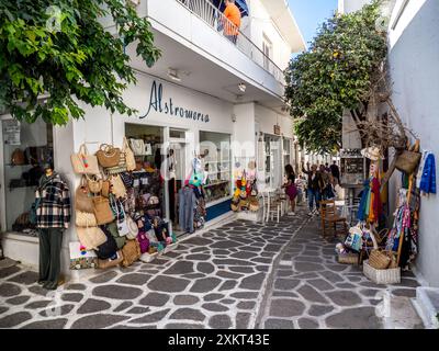 Allleyways di Parikia, Paros, Grecia. Foto Stock