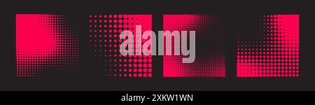 striscioni mezzitoni su sfondo scuro. Illustrazione vettoriale Illustrazione Vettoriale