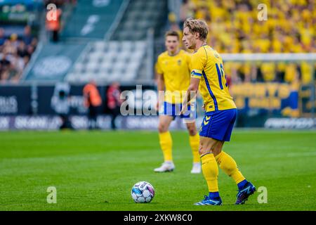 Viborg, Danimarca. 21 luglio 2024. Daniel Wass (10) di Broendby SE visto durante il 3F Superliga match tra Viborg FF e Broendby IF all'Energy Viborg Arena di Viborg. Foto Stock