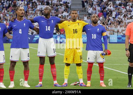 Marsiglia, Francia. 24 luglio 2024. Partita olimpica di Parigi 2024, Marsiglia, Francia il 2024 luglio. Foto di Patrick Aventurier/ABACAPRESS. COM credito: Abaca Press/Alamy Live News Foto Stock