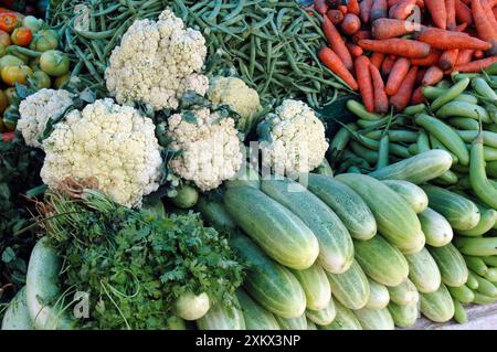 Verdure in vendita in India Foto Stock