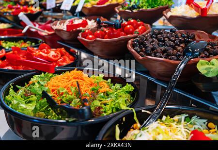 Varie verdure tritate. Formula "tutto compreso". Foto Stock