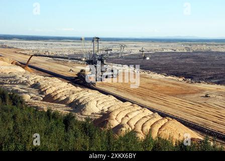 Vattenfall Europe carbone marrone opencast (lignite) Foto Stock