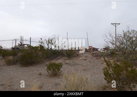 Un deposito di salvataggio abbandonato nel New Mexico meridionale Foto Stock