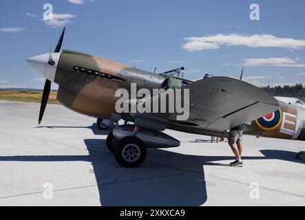 Curtis P-40 Kittyhawk a Boundary Bay Canada Foto Stock