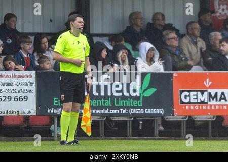 Briton Ferry, Regno Unito. 24 luglio 2024. Briton Ferry Llansawel contro Swansea City u21 in un'amichevole pre-stagionale presso Old Road il 24 luglio 2024. Crediti: Lewis Mitchell/Alamy Live News Foto Stock