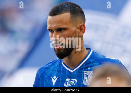 Kristoffer Velde durante la partita PKO BP Ekstraklasa tra le squadre di Lech Poznan e Gornik Zabrze all'Enea Stadion, Poznan, Polonia (Maciej Rogowski) Foto Stock