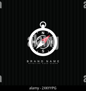 Logo icona bussola per viaggi e viaggi aziendali Illustrazione Vettoriale