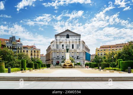 Splendida vista sul Teatro reale (Teatro Real) Foto Stock