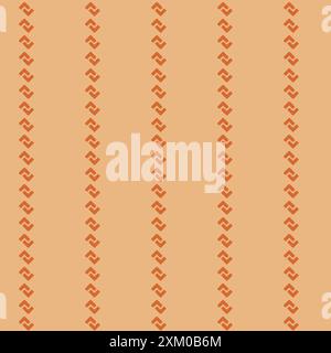 Linee verticali con forme geometriche ripetute. Motivo geometrico senza cuciture minimalista. Illustrazione Vettoriale