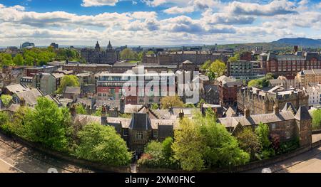 Victoria Street - panorama del centro storico di Edimburgo, Scozia - Grassmarket Foto Stock