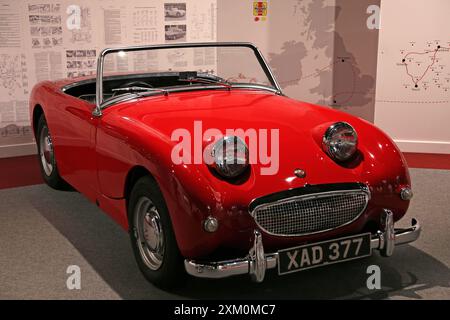 Austin Healey «Frogeye» Sprite (1959), Haynes International Motor Museum, Sparkford, Yeovil, Somerset, Inghilterra, gran Bretagna, Regno Unito, Europa Foto Stock