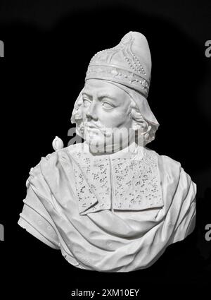 Busto di Francesco Morosini il Peloponnesiaco - marmo di Carrara - Giovanni Comin - 1695 - Venezia, Museo Correr Foto Stock