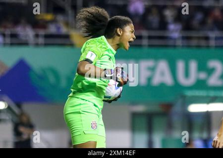 La portiere Genesis Perez della Costa Rica durante la partita della Coppa del mondo femminile Costa Rica contro Brasile del 16 agosto 2022. (Foto di Martí Foto Stock