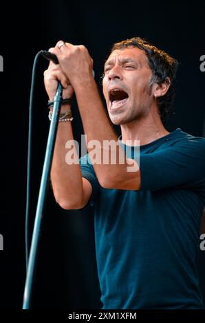 Rick Witter - Shed Seven, V2012, Hylands Park, Chelmsford, Essex, Regno Unito - 19 agosto 2012 Foto Stock