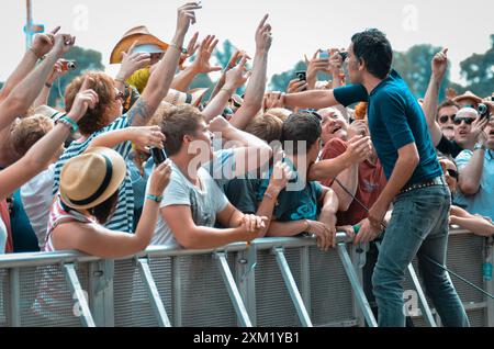 Rick Witter - Shed Seven, V2012, Hylands Park, Chelmsford, Essex, Regno Unito - 19 agosto 2012 Foto Stock