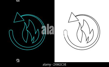 Illustrazione del design piatto dell'icona del fuoco del metabolismo. Illustrazione Vettoriale