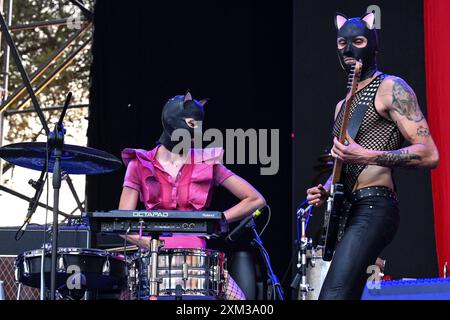 Animaux Formidables durante il Tour estivo 2024 al Rock in Roma, Ippodromo delle Capannelle 24 luglio 2024 a Roma, Italia. Foto Stock