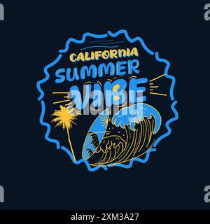 Design grafico California Summer Beach Illustrazione Vettoriale