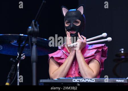 Concerto di musica - Animaux Formidables Summer Tour 24 Animaux Formidables durante il Tour estivo 2024 al Rock in Roma, Ippodromo delle Capannelle 24 luglio 2024 a Roma, Italia. Roma Rock in Roma - Ippodromo delle Capannelle Italia Copyright: XDomenicoxCippitellix/xLiveMediax LPM 1455062 Foto Stock