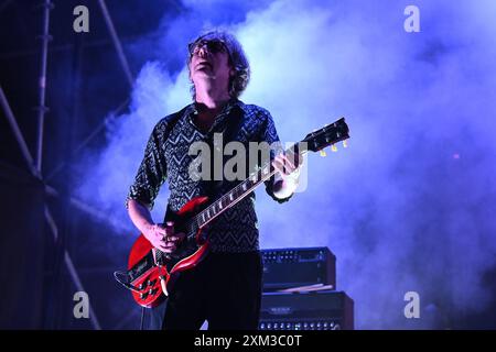 Concerto musicale - Marlene Kuntz - Catartica 2024 Marlene Kuntz durante il Catartica Tour 2024 al Rock in Roma, Ippodromo delle Capannelle 24 luglio 2024 a Roma, Italia. Roma Rock in Roma - Ippodromo delle Capannelle Italia Copyright: XDomenicoxCippitellix/xLiveMediax LPM 1455053 Foto Stock