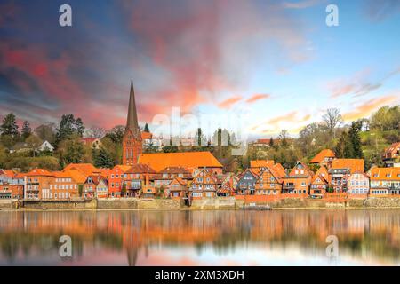 Città vecchia di Lauenburg, Elba, Germania Foto Stock