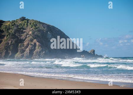 Cape Byron Lookout e Seghlow Beach a Byron Bay, nuovo Galles del Sud, Australia. Foto Stock