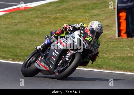 Christian Iddon - Oxford Products Racing Ducati - pilota numero 21 su una Ducati al round British Superbike (BSB) 2024 a Brands Hatch nel luglio 2024 Foto Stock