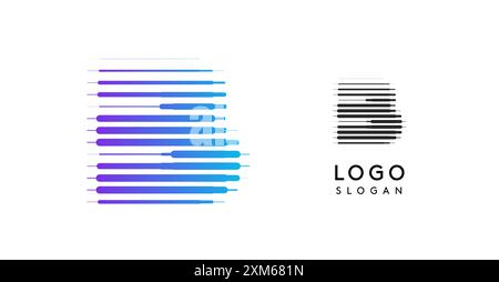 Pesante lettera A futuristica ispirata alla tecnologia, logo Dynamic Gradient, lettera spazio in grassetto per un branding moderno di grande impatto, logo innovativo, design contemporaneo Illustrazione Vettoriale