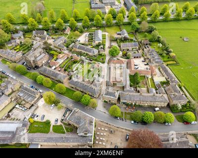 Ripley Village, North Yorks, dall'alto Foto Stock